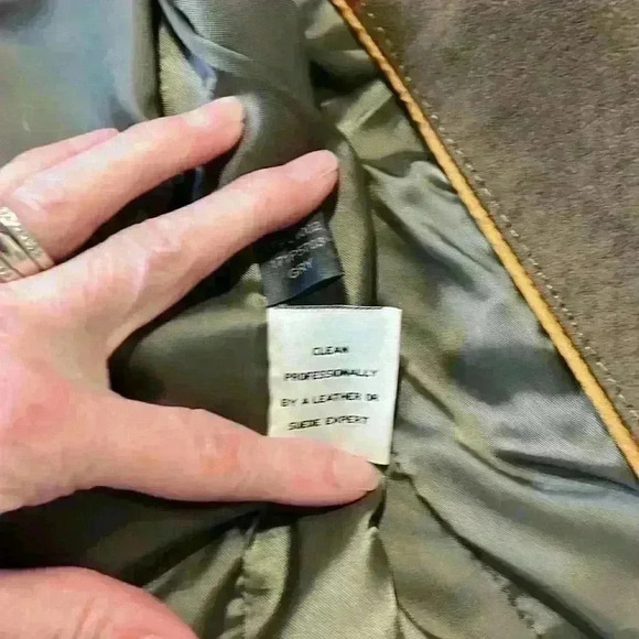 Kenneth Cole 100% leather brown jacket. Women’s size‎ large - Picture 9 of 14